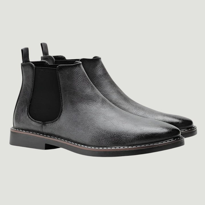 Mikołaj | Brązowe eleganckie skórzane buty