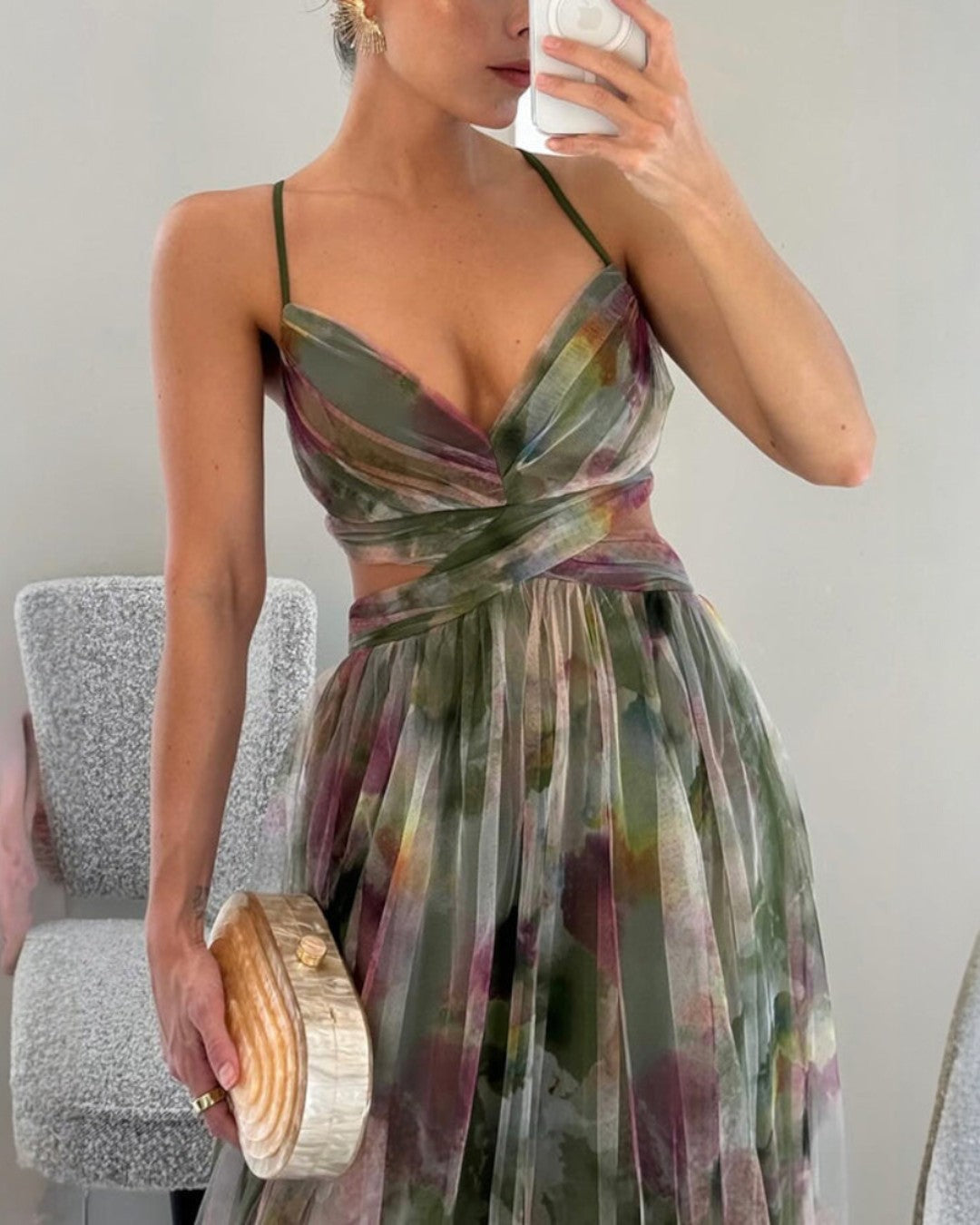 Alveria Milano| Incantevole Maxi Dress con Stampa Floreale