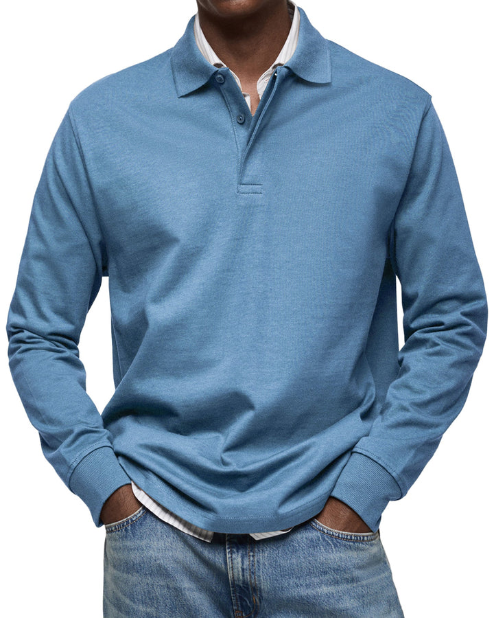 Luke | Long-sleeved Casual Polo Shirt