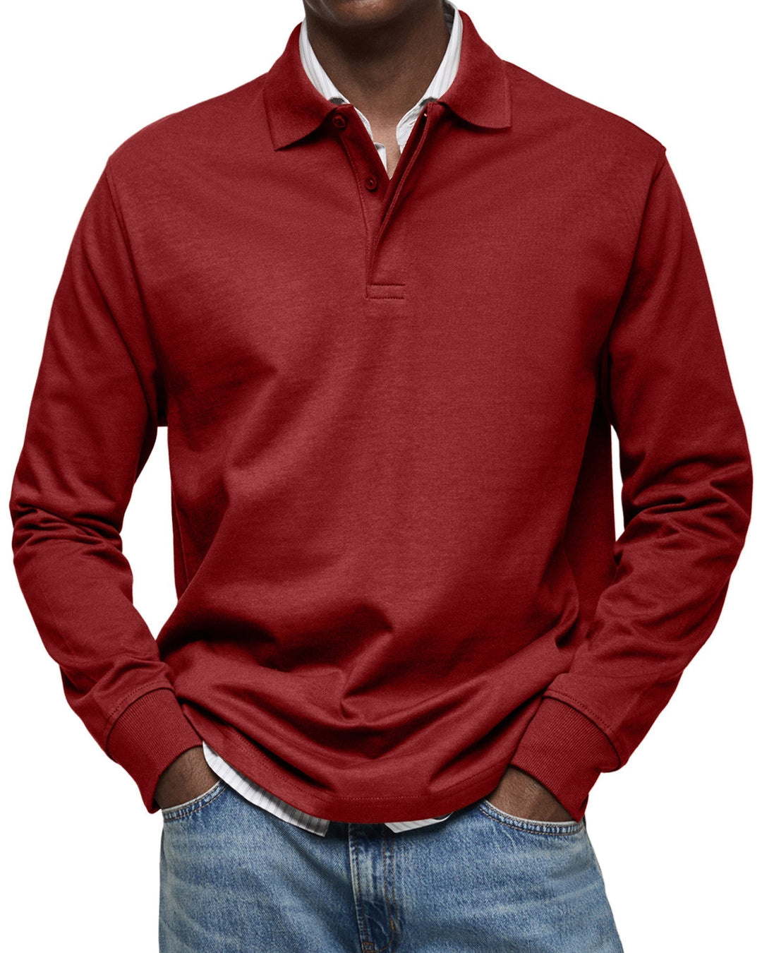 Luke | Long-sleeved Casual Polo Shirt