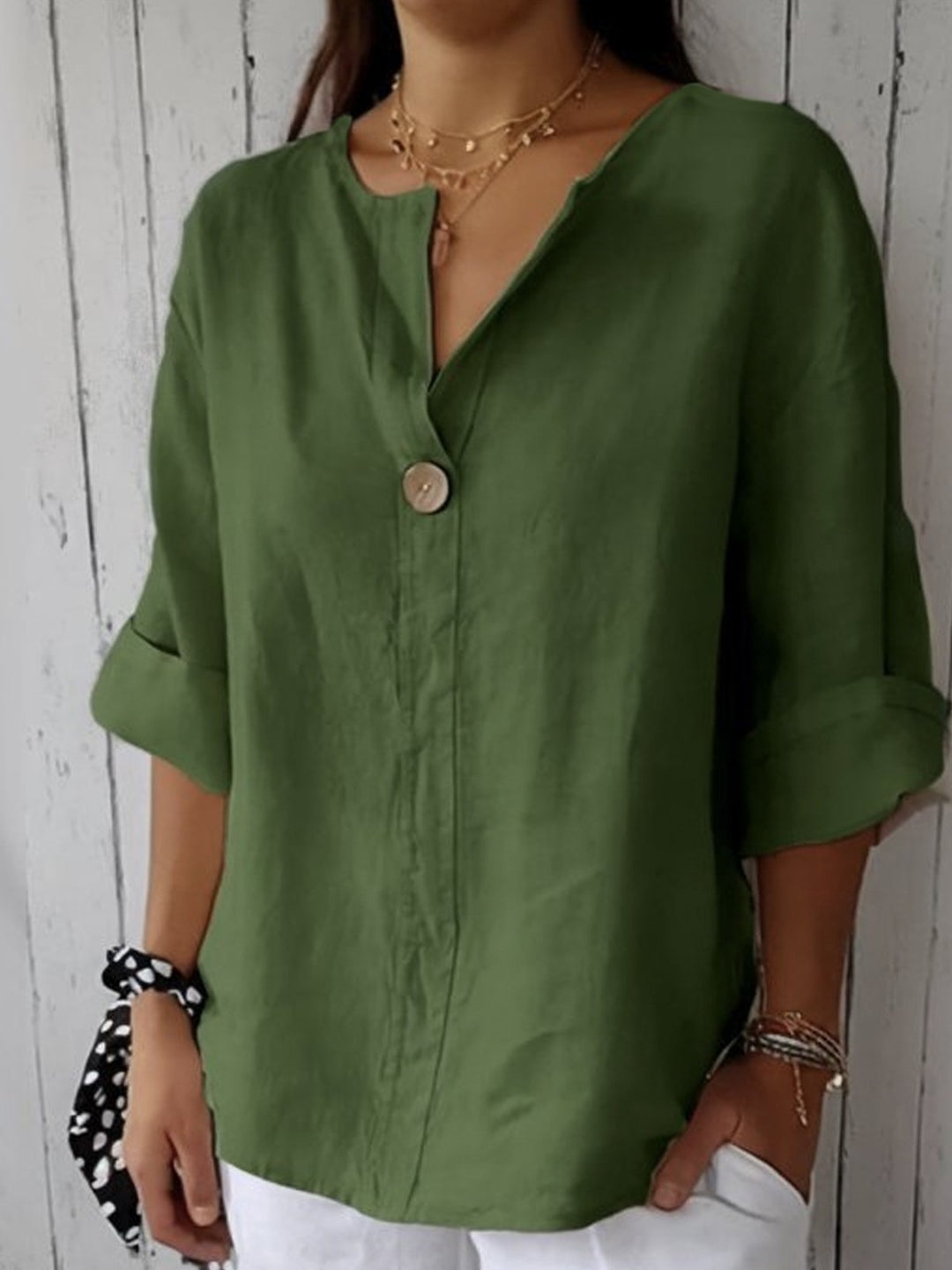 ZAMMA | Relaxed V-Neck Top