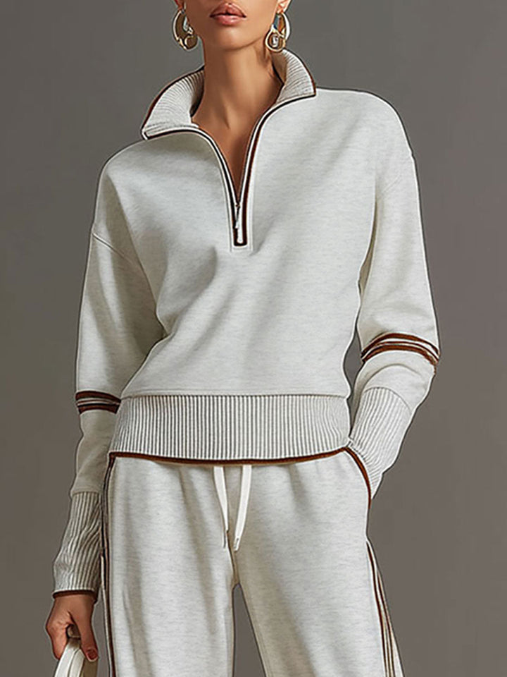 Marieta - Comodo Blusa e Pantaloni a Gamba Larga