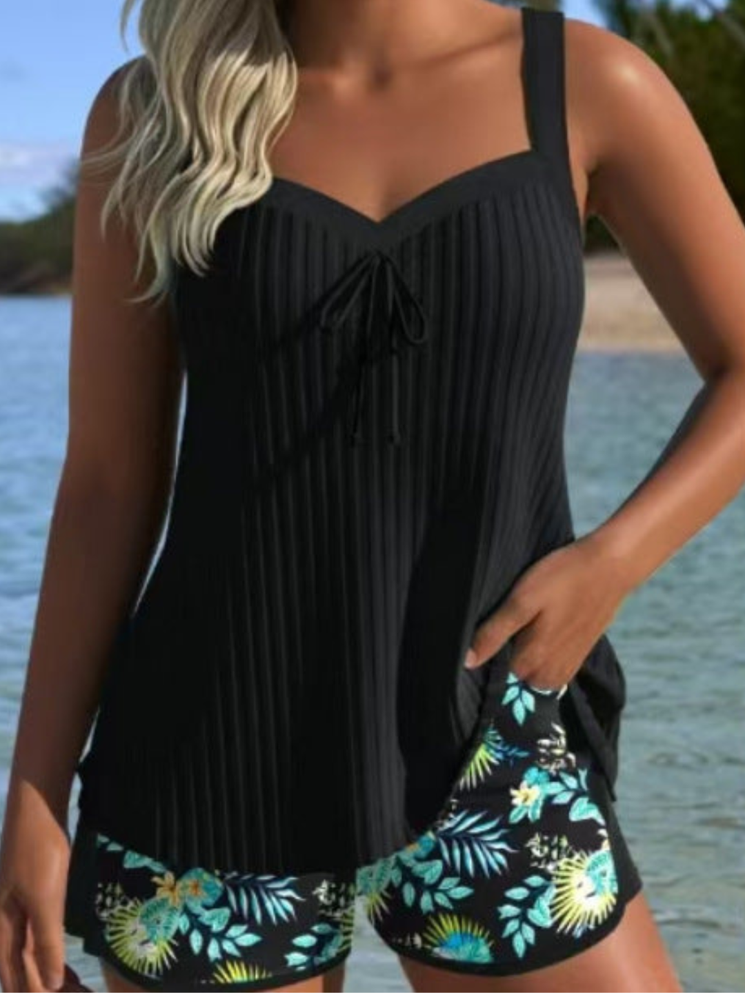Adalyn | Floral Print Tankini Set