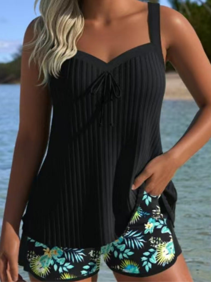 Adalyn | Floral Print Tankini Set