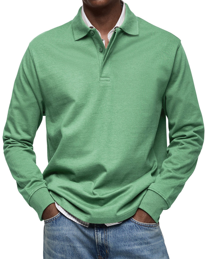 Luke | Long-sleeved Casual Polo Shirt