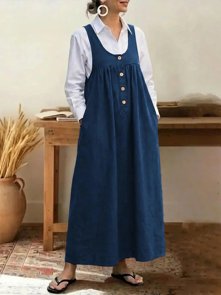 Emma U-Neck Sleeveless Loose Fit Dress