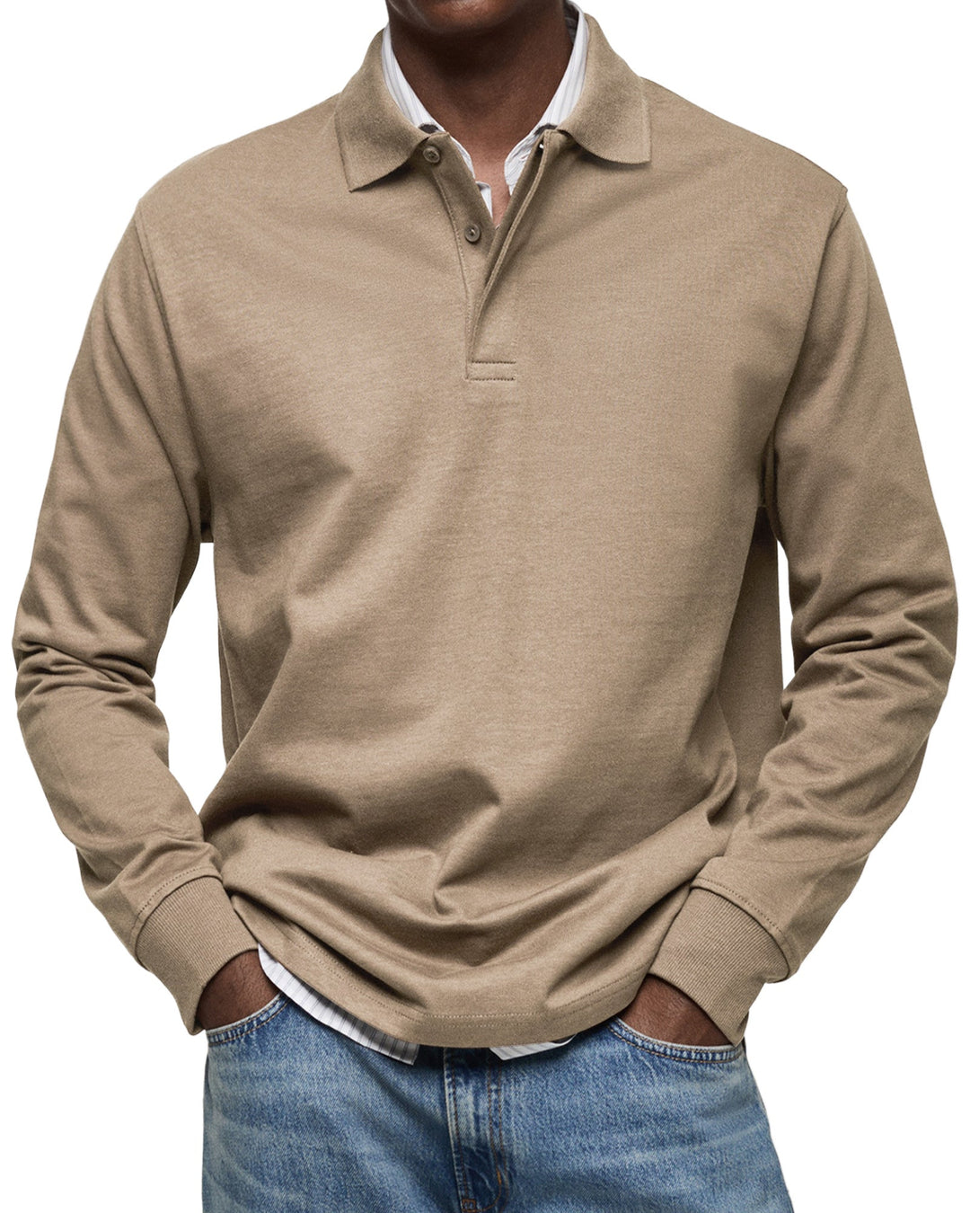 Luke | Long-sleeved Casual Polo Shirt