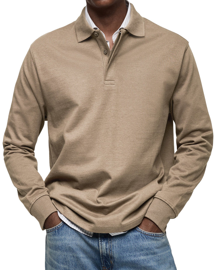 Luke | Long-sleeved Casual Polo Shirt