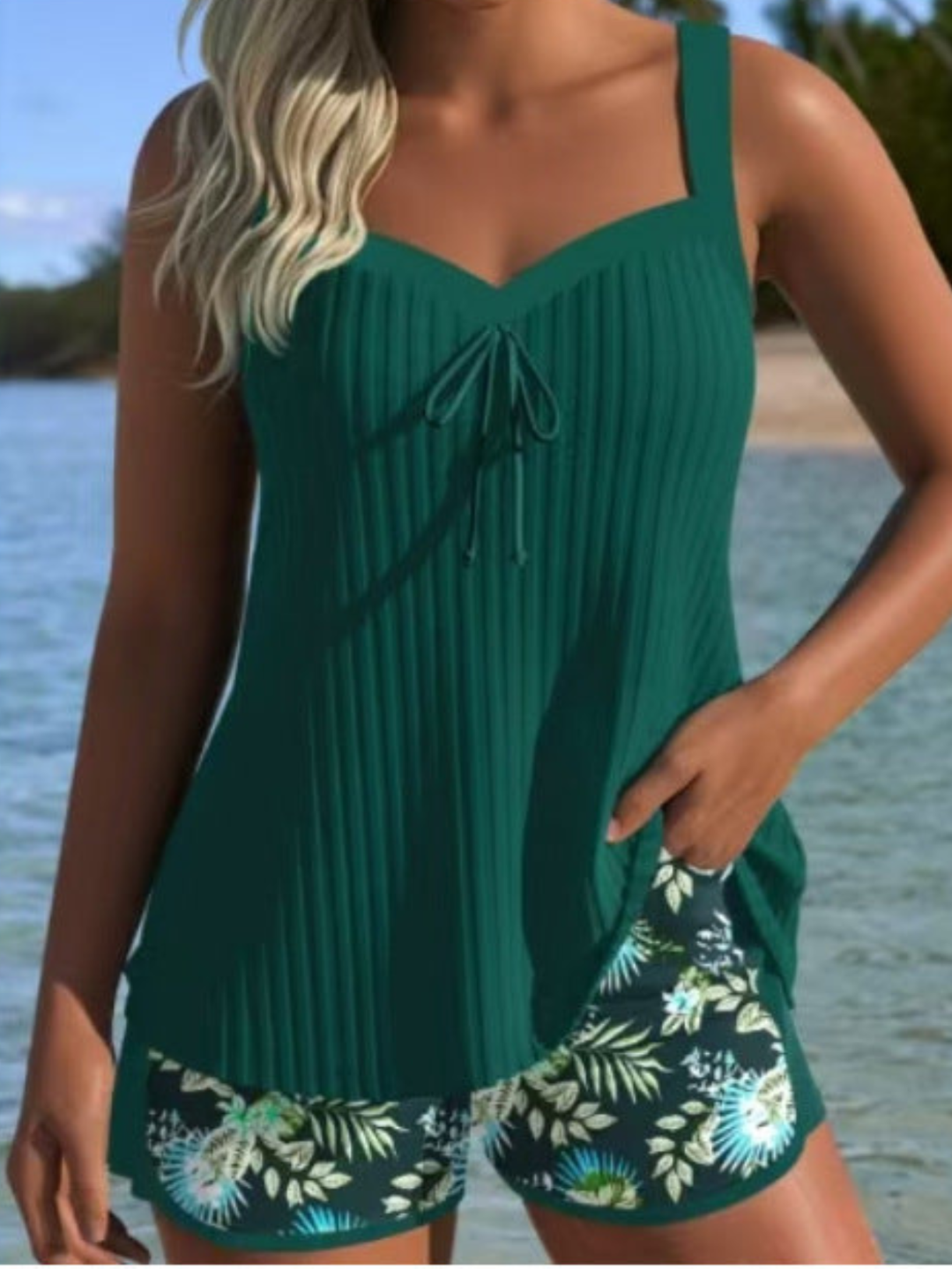 Adalyn | Floral Print Tankini Set