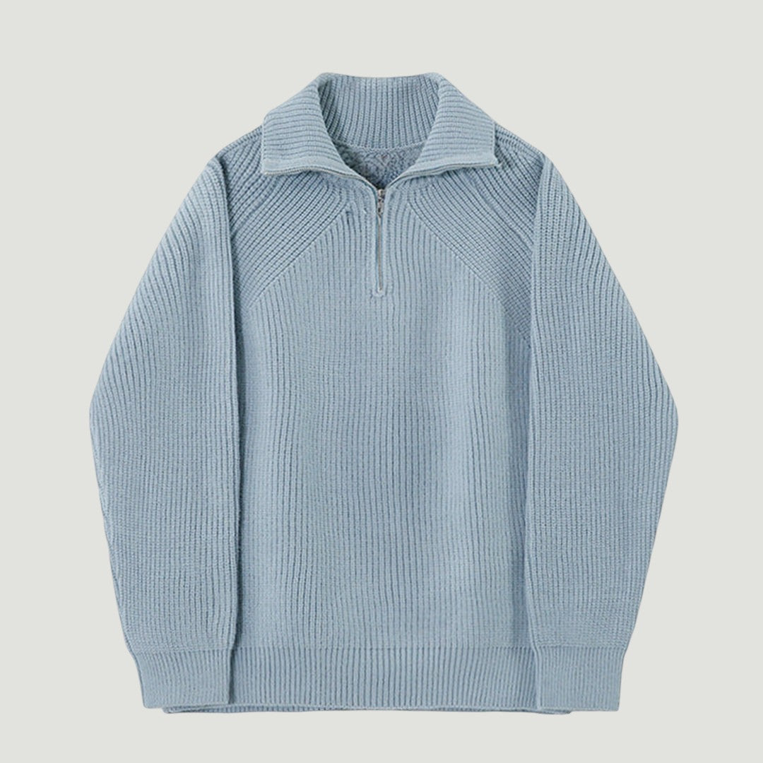 Martin | Pull Azure à quart de zip