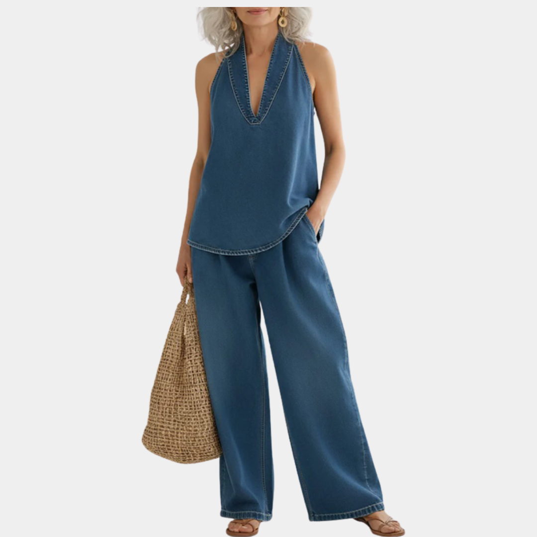 Ivy™ | Zestaw dwóch części z denimu vintage