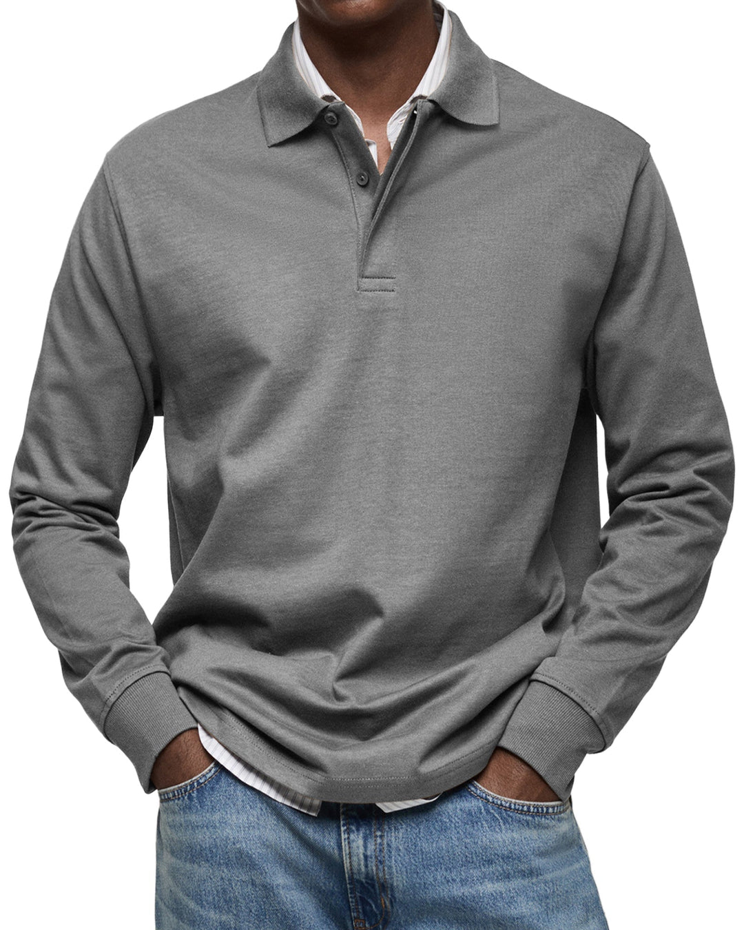 Luke | Long-sleeved Casual Polo Shirt
