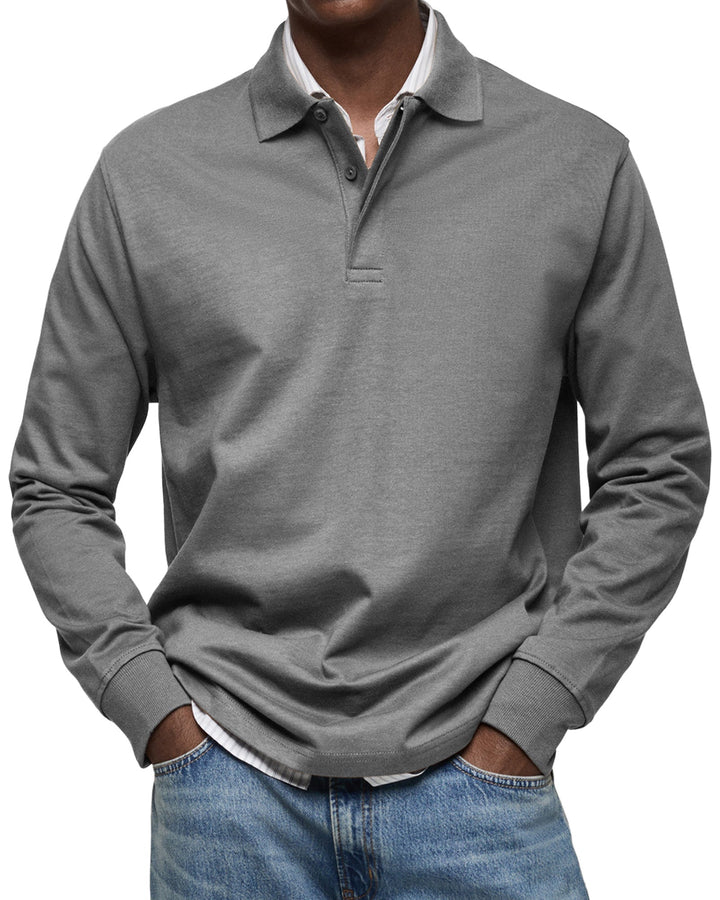 Luke | Long-sleeved Casual Polo Shirt