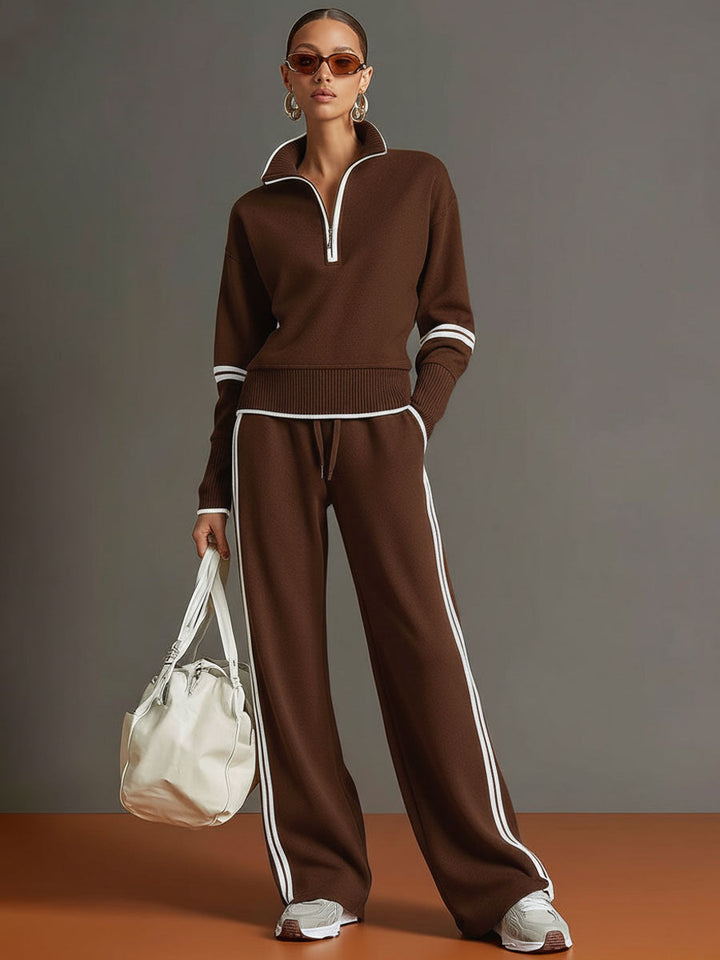 Marieta - Comodo Blusa e Pantaloni a Gamba Larga