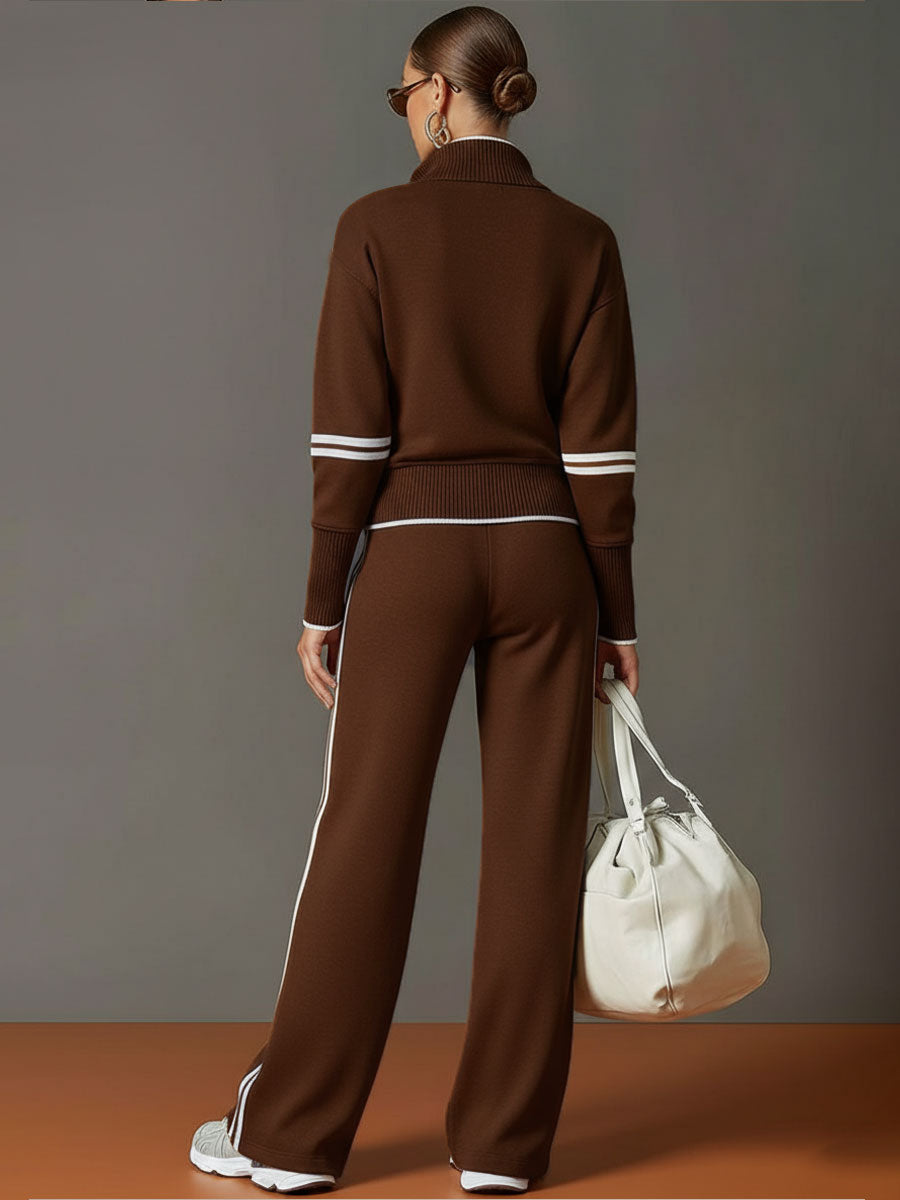 Marieta - Comodo Blusa e Pantaloni a Gamba Larga