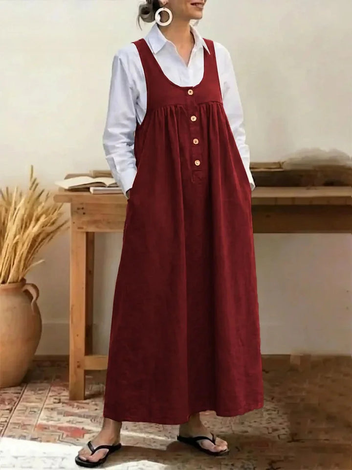 Emma U-Neck Sleeveless Loose Fit Dress
