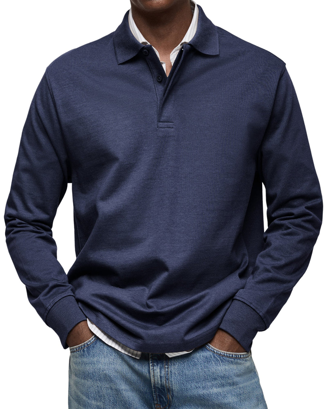 Luke | Long-sleeved Casual Polo Shirt