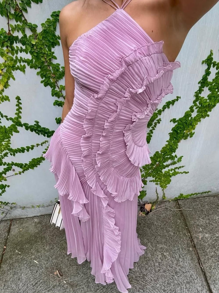 ISADORA IL VESTITO VOLANT EDIZIONE LIMITATA - Elegante Vestito Lungo Asimmetrico
