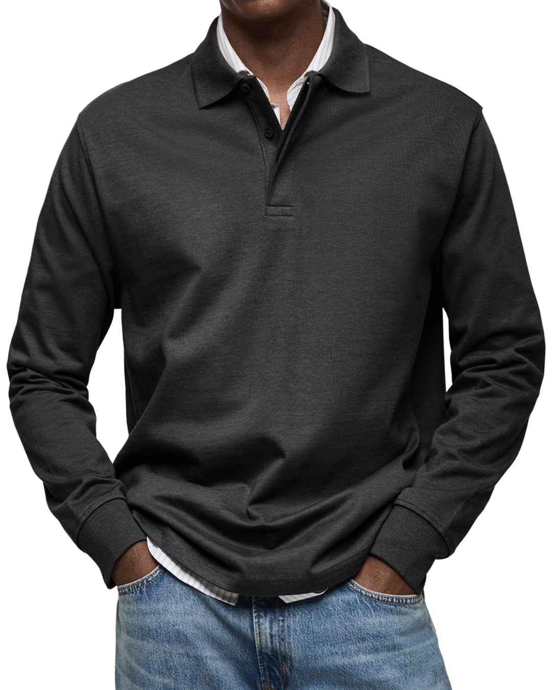Luke | Long-sleeved Casual Polo Shirt