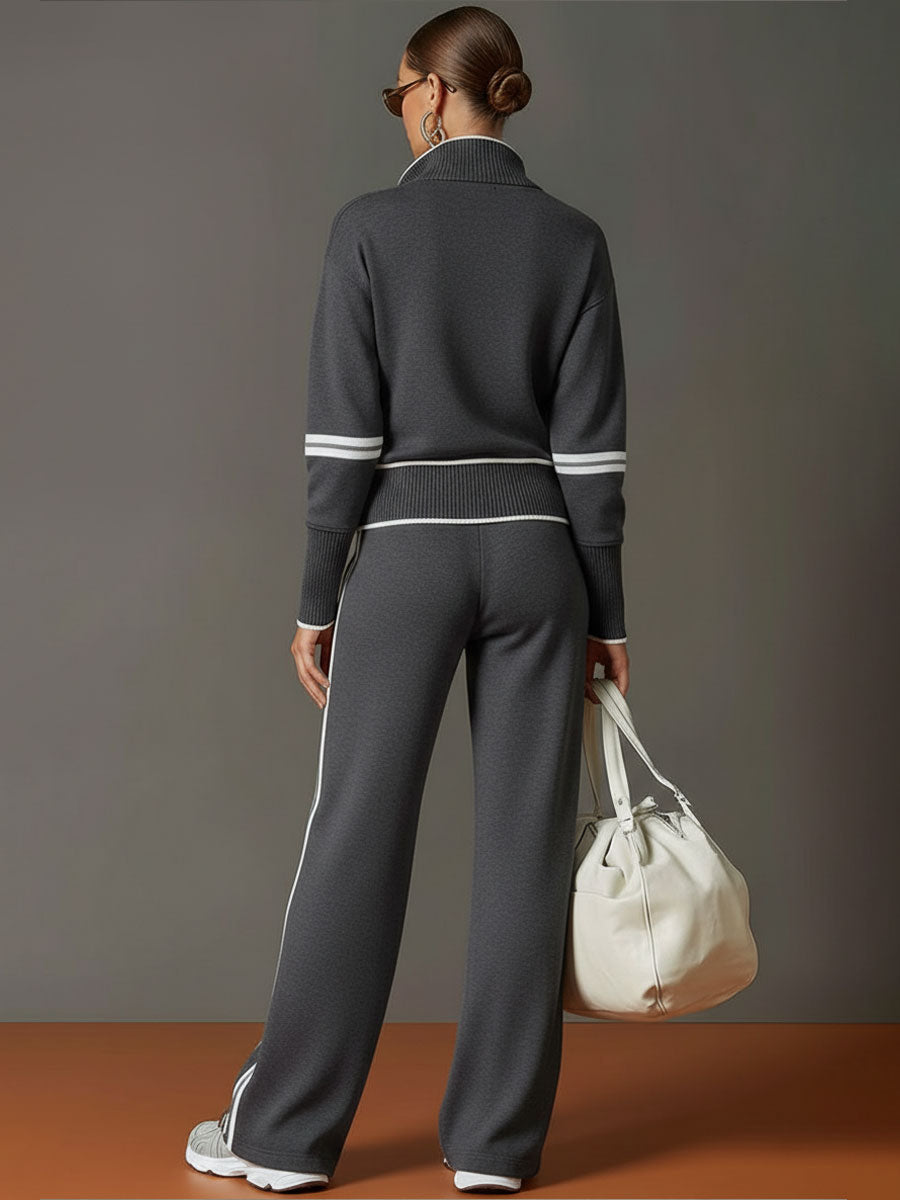 Marieta - Comodo Blusa e Pantaloni a Gamba Larga