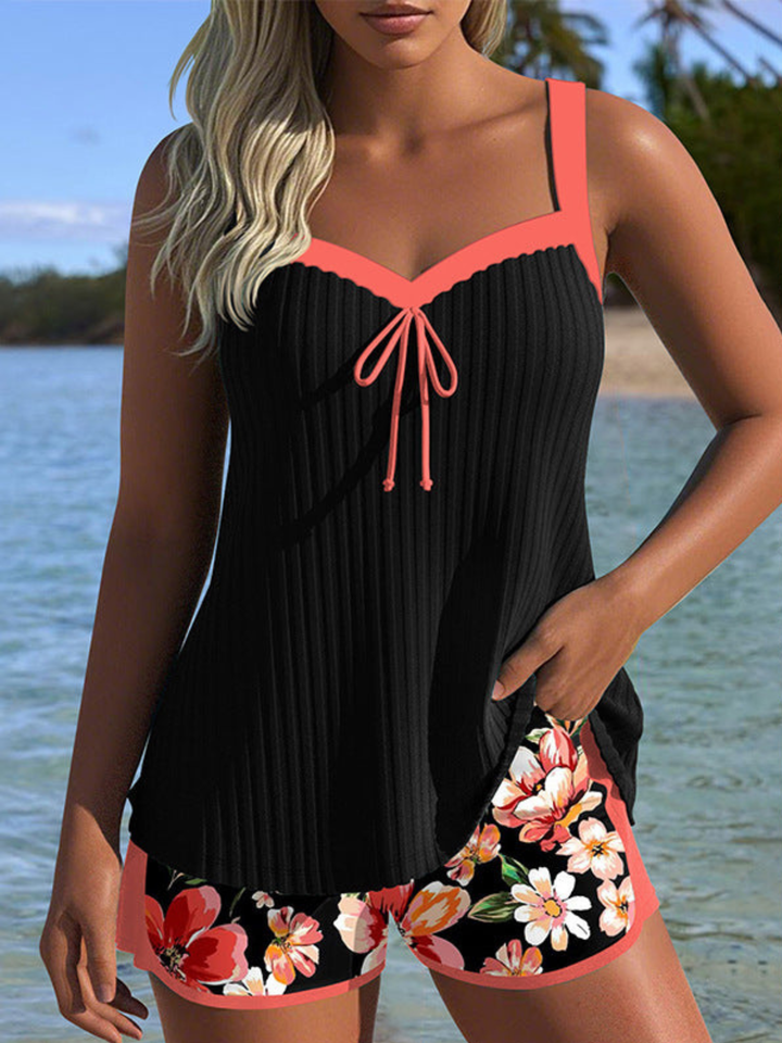 Adalyn | Floral Print Tankini Set