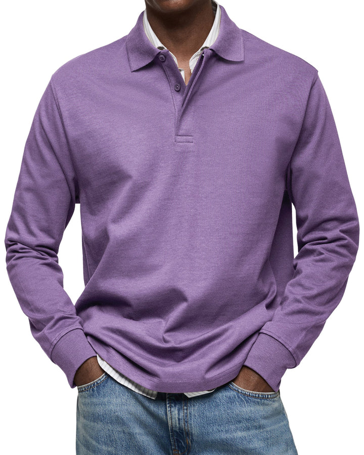 Luke | Long-sleeved Casual Polo Shirt