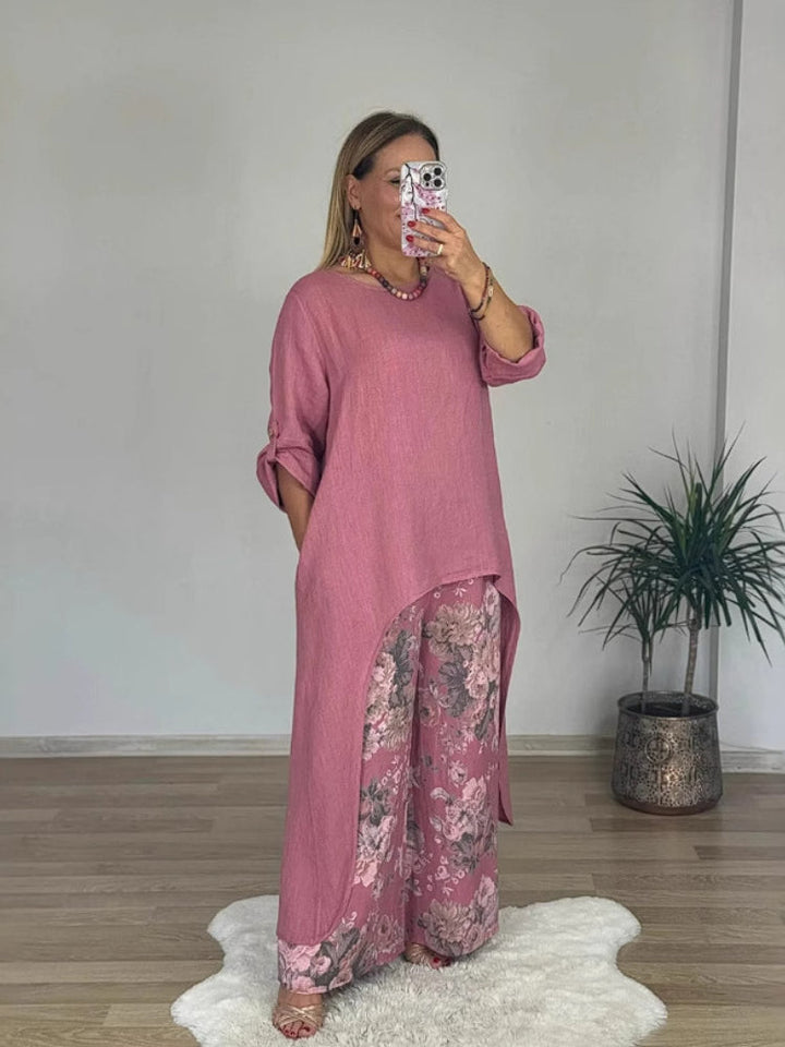 Ulina | Modny zestaw z szerokimi spodniami