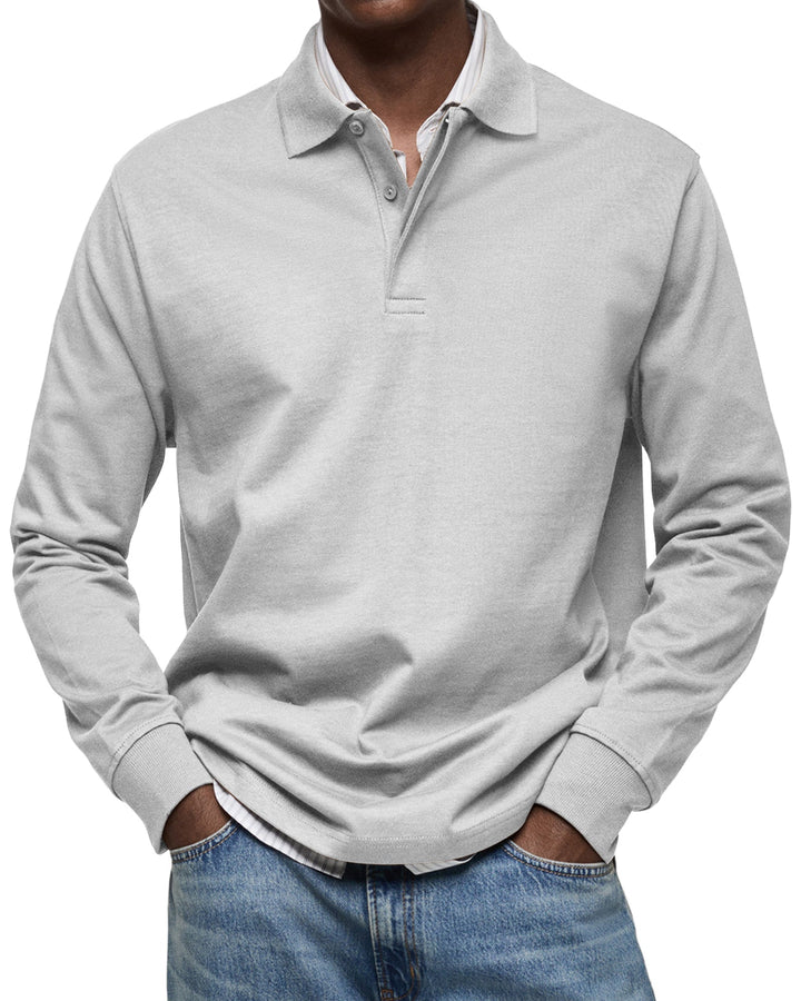 Luke | Long-sleeved Casual Polo Shirt