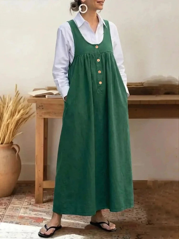 Emma U-Neck Sleeveless Loose Fit Dress