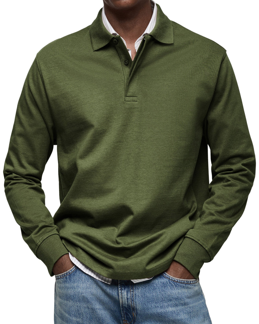 Luke | Long-sleeved Casual Polo Shirt