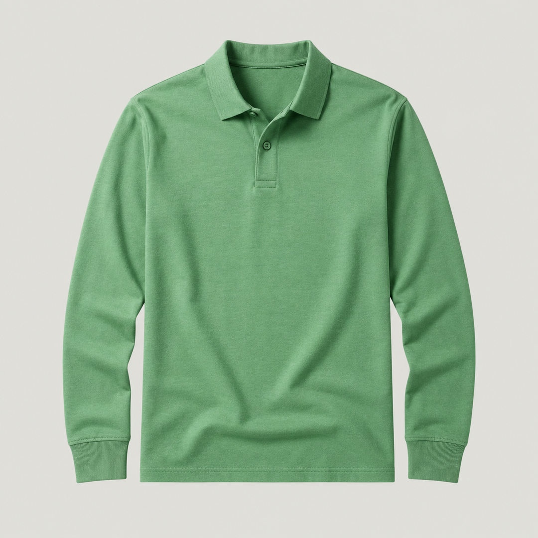 Łukasz | Casualowa koszulka polo z długim rękawem