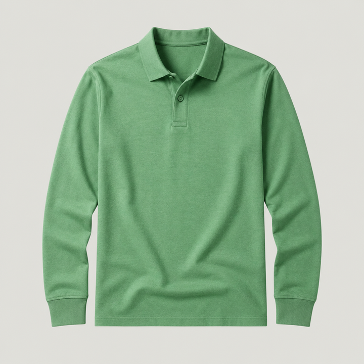 Łukasz | Casualowa koszulka polo z długim rękawem