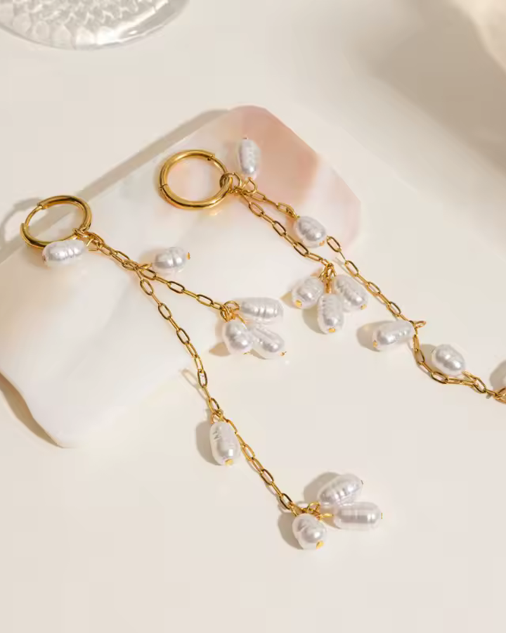 ORECCHINI LUNGHI PERLE - Leggeri Eleganti