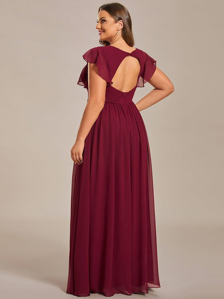LILYANA | Abito chiffon elegante con volant