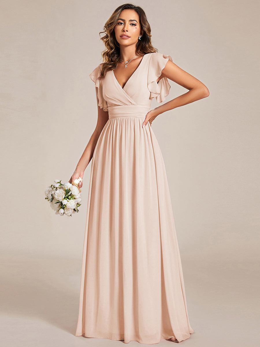 LILYANA | Abito chiffon elegante con volant