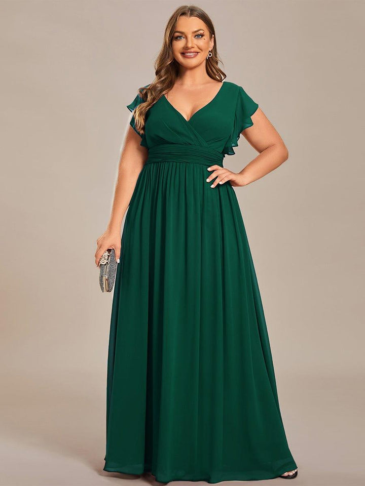 LILYANA | Abito chiffon elegante con volant