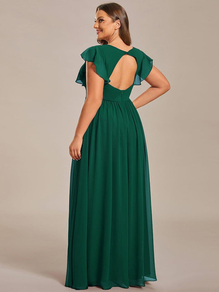 LILYANA | Abito chiffon elegante con volant