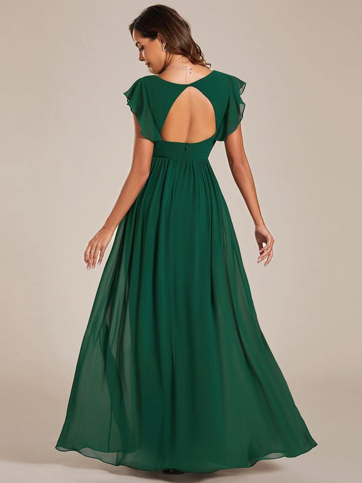 LILYANA | Abito chiffon elegante con volant