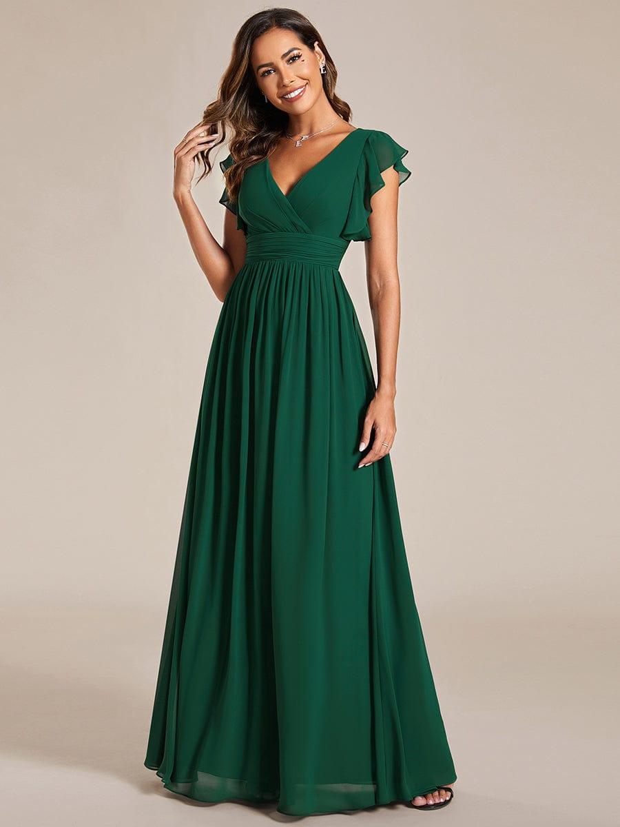 LILYANA | Abito chiffon elegante con volant
