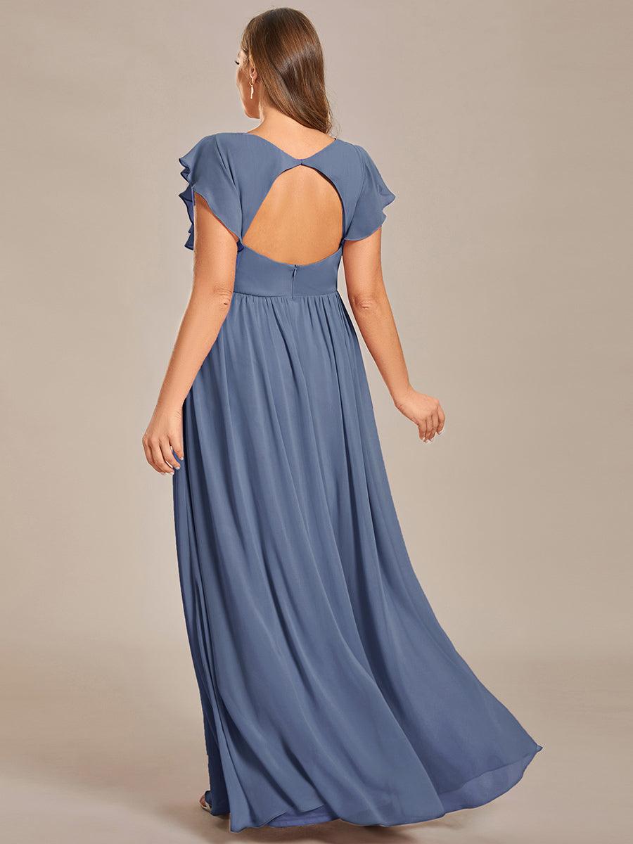 LILYANA | Abito chiffon elegante con volant