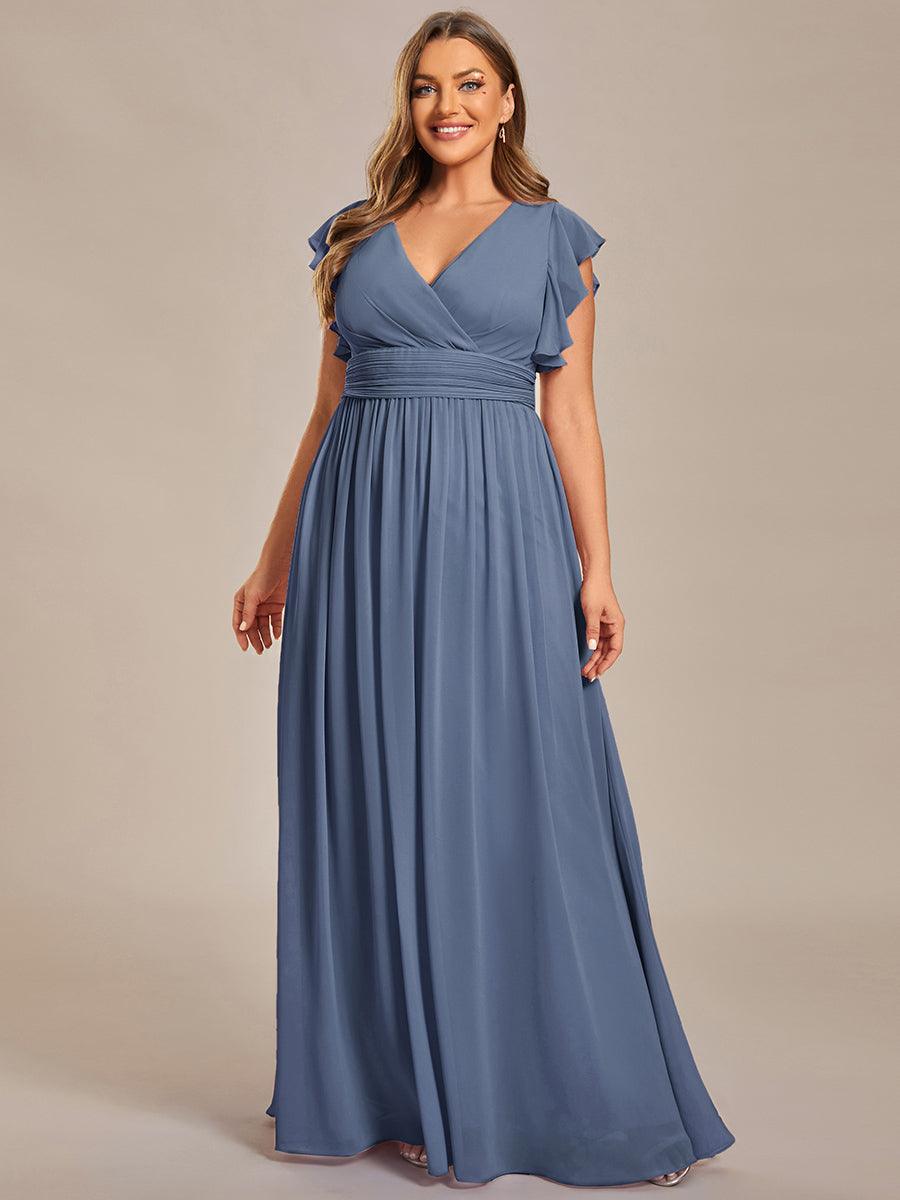 LILYANA | Abito chiffon elegante con volant