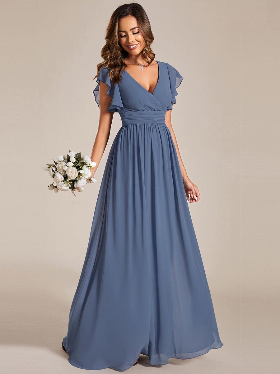 LILYANA | Abito chiffon elegante con volant