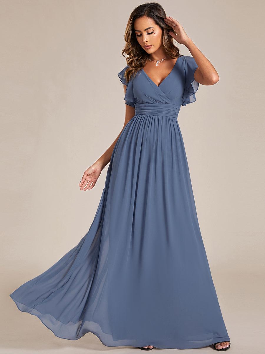 LILYANA | Abito chiffon elegante con volant