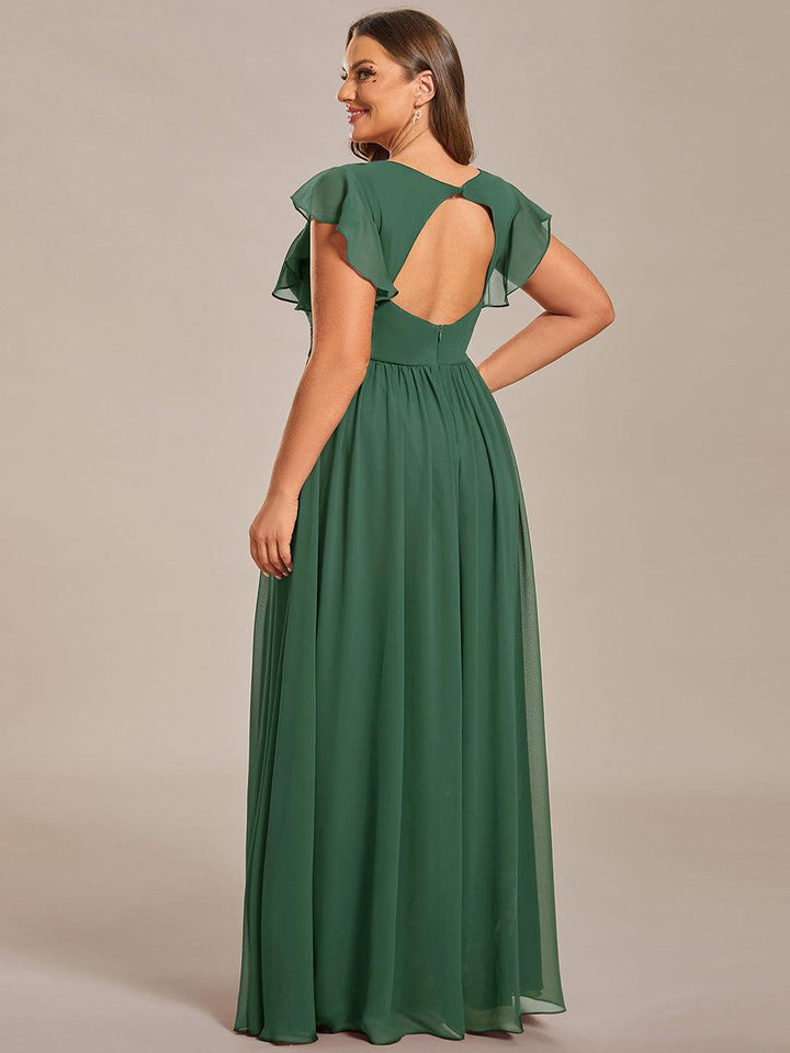 LILYANA | Abito chiffon elegante con volant