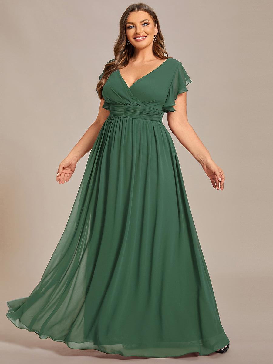 LILYANA | Abito chiffon elegante con volant