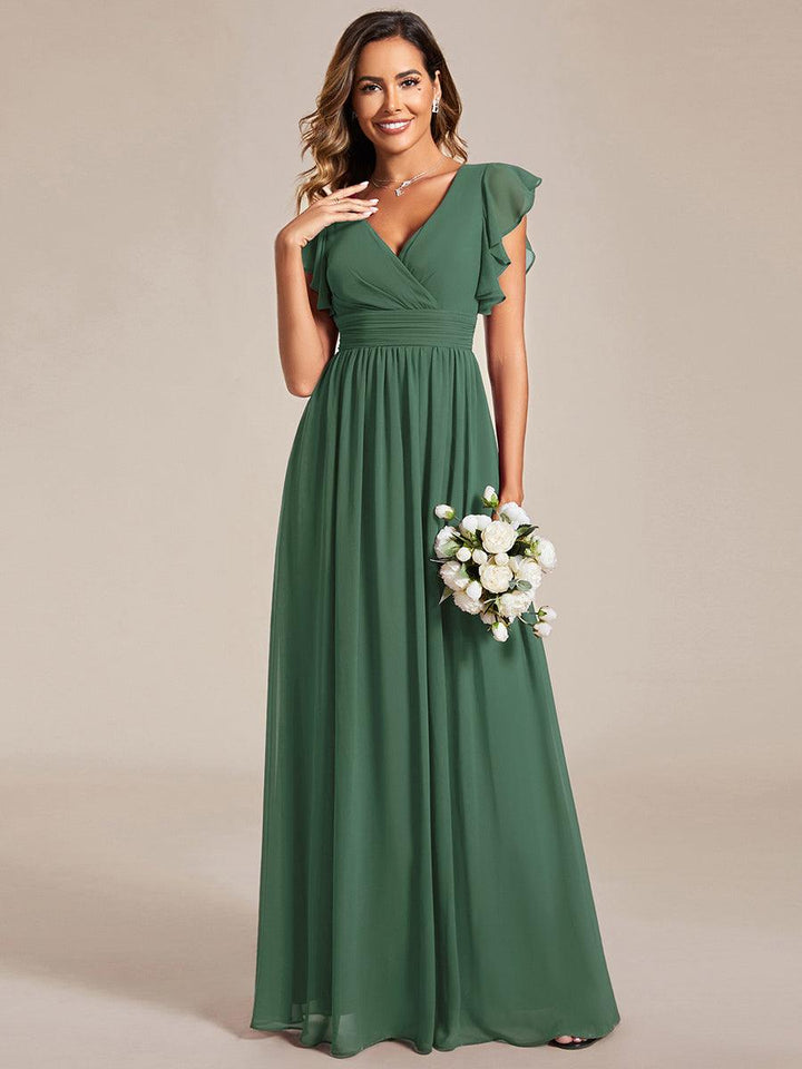 LILYANA | Abito chiffon elegante con volant