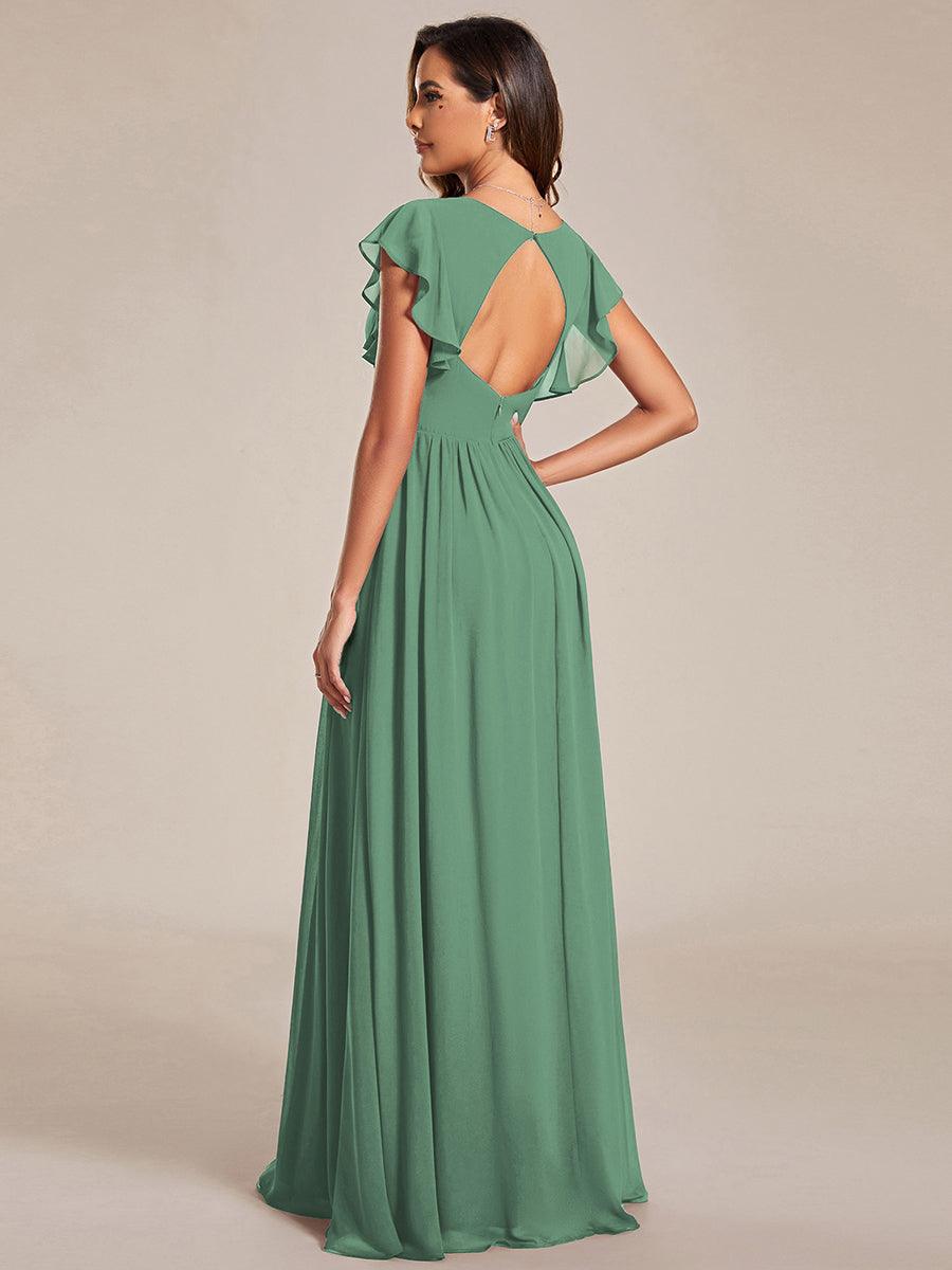 LILYANA | Abito chiffon elegante con volant