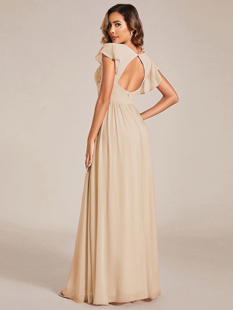 LILYANA | Abito chiffon elegante con volant