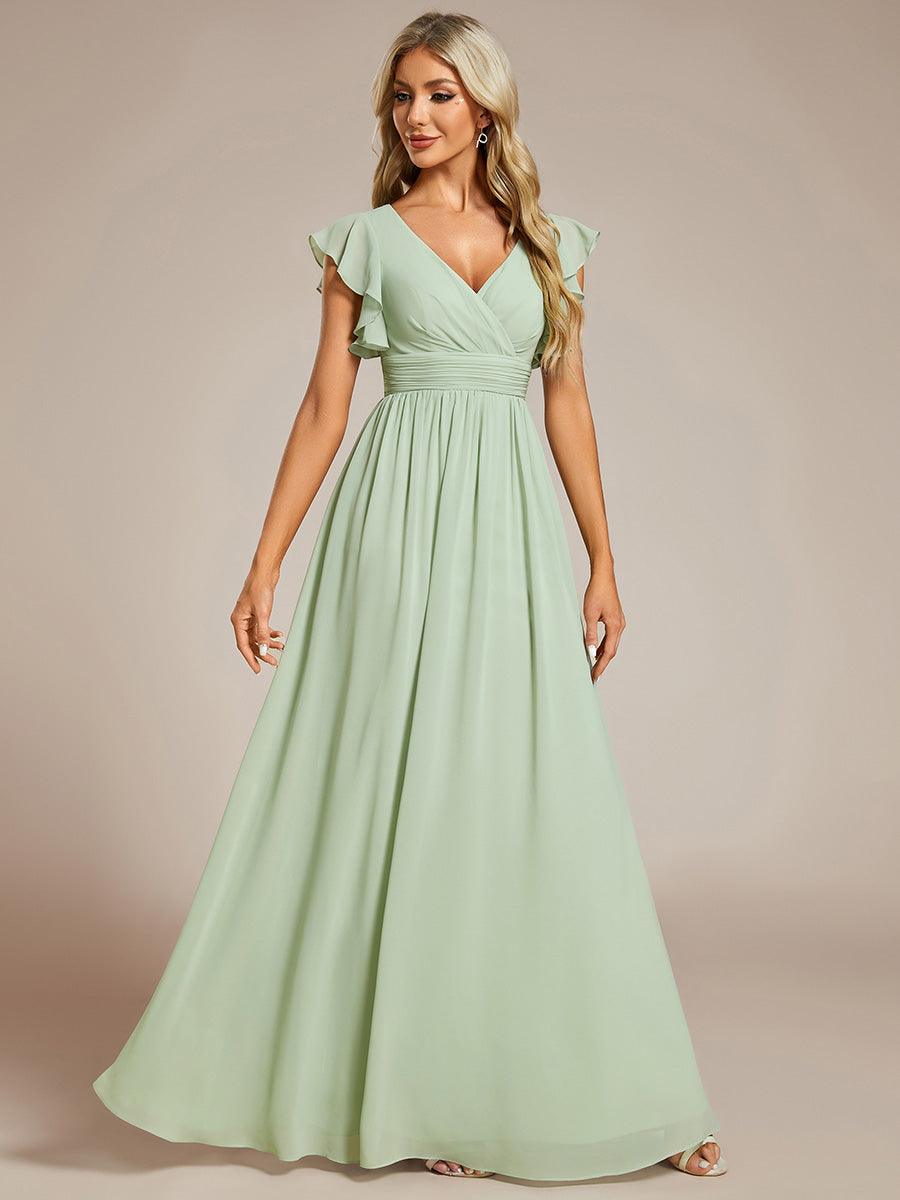 LILYANA | Abito chiffon elegante con volant