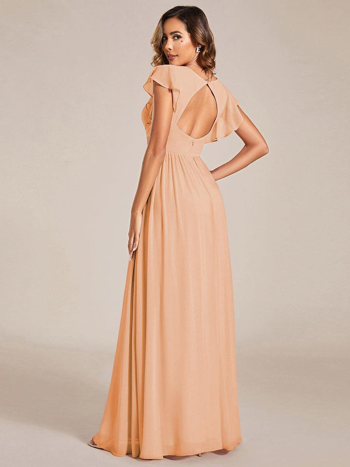 LILYANA | Abito chiffon elegante con volant
